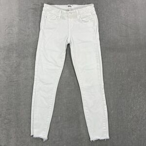 Paige Verdugo Womans 25 Solid White‎ Skinny Leg Ankle Jeans